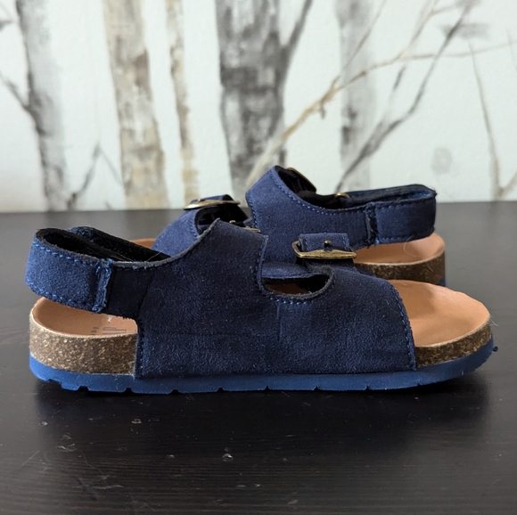 Like New GAP Navy Blue Cork Sandals Sz 9/10T - Picture 4 of 11